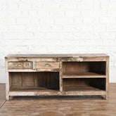 Indian Vintage White Shabby-Chic Sideboard Rustic